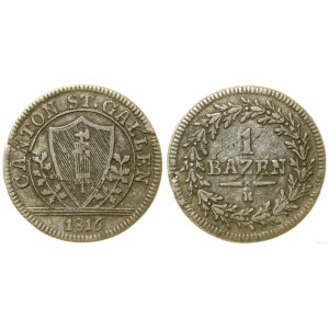 Switzerland, 1/2 batzen, 1816, St. Gallen