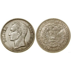 Venezuela, 5 bolivars, 1935, Philadelphia
