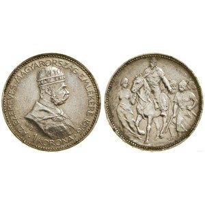 Węgry, 1 korona, 1896 KB, Kremnica