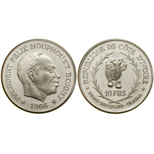 Costa d'Avorio, 10 franchi, 1966