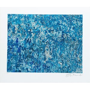 Edward Dwurnik (1943–2018), Blue Pogo in Blue Jarocin, 2012