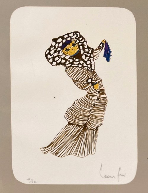 Leonor Fini (1907-1996), Kotka z cyklu graficznego zatytułowanego „Les Chats” (Koty), 1978