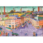 Paweł WRÓBEL (1913–1984), Urban Landscape with a Mine in the Background, 1982