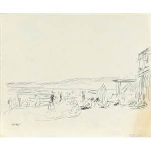 Wojciech WEISS (1875-1950), Sur la plage de Nice