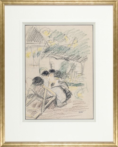 Wojciech WEISS (1875-1950), Scena w ogrodzie