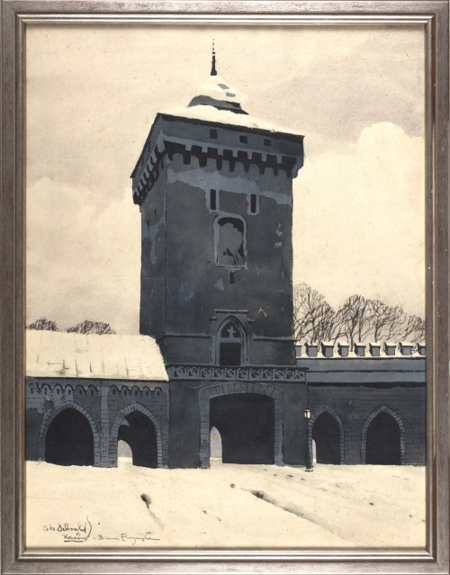 Odo DOBROWOLSKI (1883-1917), Widok na Bramę Floriańską w Krakowie