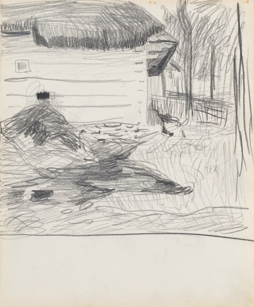 Stanisław KAMOCKI (1875-1944), Chałupa wiejska, lato 1903