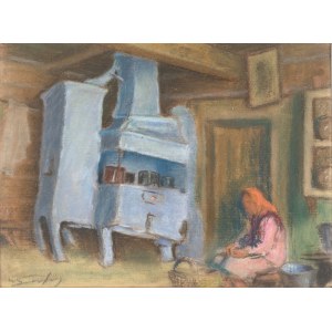 Władysław SERAFIN (1905–1988), In a Country Cottage