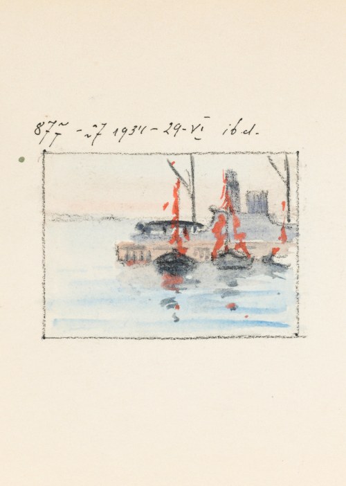 Soter August JAXA-MAŁACHOWSKI (1867-1952), Drzewa przy plaży, 1934