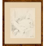 Eugeniusz ZAK (1887–1926), Sketch of Michelangelo's sculpture Twilight from the tomb of Lorenzo de' Medici [Florence], 1904