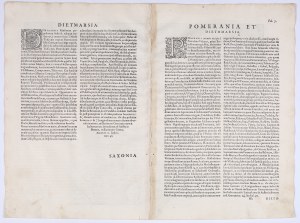 JODE Gerard de (1509-1591) — [Pomorze i Dithmarschen]. Antwerpia: Cornelis de Jode, 1593.