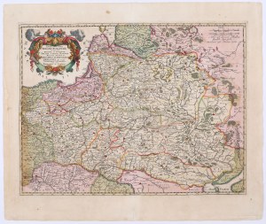 JONGHE Clement de (1623/25-1677) — Tabula nova totius Regni Poloniae… Amsterdam: Nicolaes Visscher II, ok. 1690.