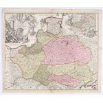 SCHENK, Pieter (1660–1711) — [Map of Poland with a portrait of Augustus II]. Amsterdam, 1705.