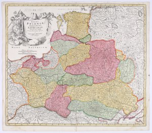 HOMANN Johann Baptist (1664-1724) — Regni Poloniae Magnique Ducatus Lithuaniae…. Norymberga, ok. 1715.