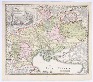 HOMANN Johann Baptist (1664-1724) — Ukrania quae et Terra Cosaccorvm. Norymberga: spadkobiercy Homanna, ok. 1745.