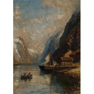Anders ASKEVOLD, UNA NAVE SUL FIORD, 1894