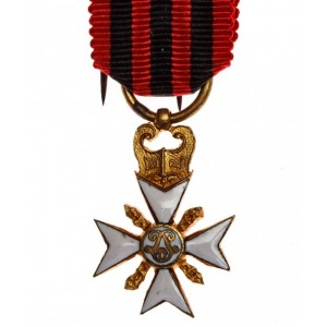 MINIATURA ZŁOTEGO KRZYŻA ZA ZASŁUGI CYWILNE wz.1867, Belgia