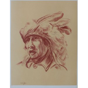 Bolesław Cybis wg (1895-1957), Vanished Dreams. Yuma Tribe(z teki „Folio One of American Indian” pl.9, 1970, no 258/1000)
