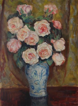 Stefan Filipkiewicz (1879-1944), Róże w wazonie