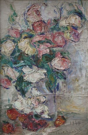 Włodzimierz Terlikowski (1873-1951), Kwiaty w wazonie (1944)