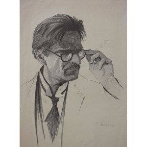 Tadeusz Waśkowski (1883-1966), Portret mężczyzny w okularach