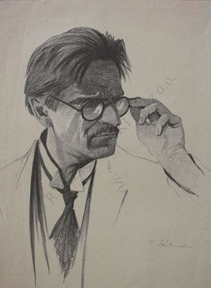 Tadeusz Waśkowski (1883-1966), Portret mężczyzny w okularach