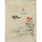 Kanō Tsunenobu, *The Lark and the Wren* (from the series “Tsunenobu Kachō Gafu,” Osaka, 1892)
