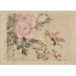Matsumura Keibun, *Birds and Peonies* (from the series “Keibun Kachō Gafu,” Osaka, 1892)