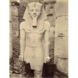 Antonio Beato, Antonio Beato (1825–1905) — Luxor, Statue of Ramses, 1870s
