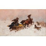 Adam Setkowicz (1876–1945), "Escape from the Wolves"