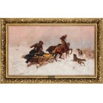 Adam Setkowicz (1876–1945), "Escape from the Wolves"