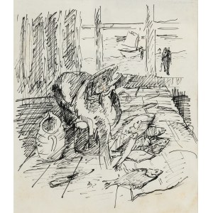 Stanisław Borysowski (1906 - 1988), « Depuis la cabane de pêcheur à Hel »