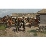 Józef Ejsmond (1862–1937), “Rest Stop of the 3rd Mounted Rifle Regiment”