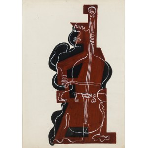 Marek Włodarski (Henryk Streng) (1903–1960), The Double Bass Player, 1926