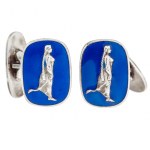 Cufflinks depicting a woman, Norway, second half of the 20th century