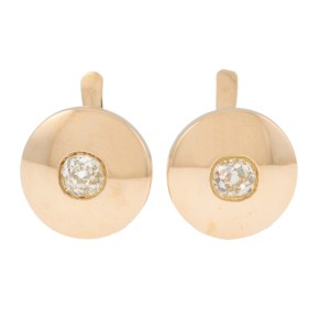 Earrings, France (import mark), first half of the 20th century