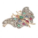 Butterfly-shaped brooch-pendant, Italy, Naples, first half of the 20th century