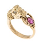 Ring with a lion motif, Austria, Vienna, 1920s