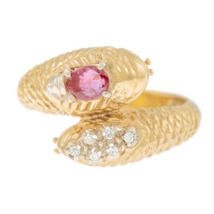 Ring with a snake motif, first half of the 20th century