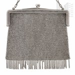 [ART DECO] - Silver (0.800) - Mesh-Style Evening Clutch