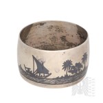 [MIDDLE EAST?] - Silver & Niello - Napkin Ring/Napkin Holder (Tableware, Table Accessories, Nautical)