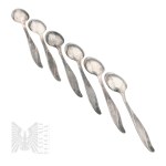 [JEWELER] - Silver (0.800) - Polish People's Republic - Set of 6 Teaspoons in Original Hefra Warsaw Box