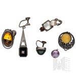 Silver - Set of Individual Clips & Similar Jewelry Components