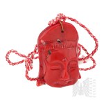 [BUDDHISM] A Buddha-Head-Shaped Coral Pendant (Amulet?)