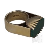 Silver (0.925) – Egyptian-Style Ring with Malachite