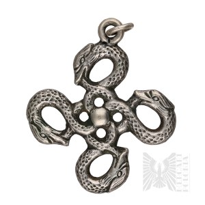 Silver - Zoomorphic-Style Pendant Inspired by Celtic Motifs