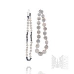 Set of 2 Necklaces Made of Natural Freshwater Pearls