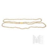 J. Köhle - Gold (0.375) - Double-Strand Necklace Made of Natural Pearls