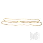 J. Köhle - Gold (0.375) - Double-Strand Necklace Made of Natural Pearls
