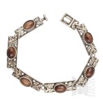 Vintage - Miracle Britain - Bracelet with Cabochons and an Oak Leaf Motif